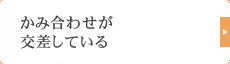 かみ合わせが交差している